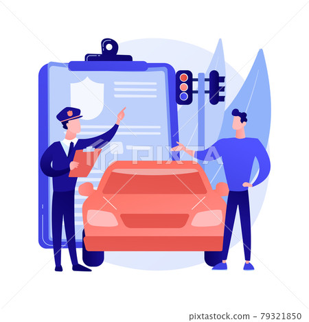 Traffic fine abstract concept vector illustration. 79321850