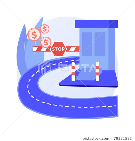 Toll road abstract concept vector illustration. Toll road abstract concept vector illustration. 79321851