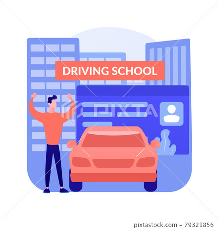 Driving lessons abstract concept vector illustration. Driving lessons abstract concept vector illustration. 79321856