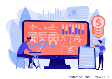 Supply chain analytics concept vector illustration Supply chain analytics concept vector illustration 79321894
