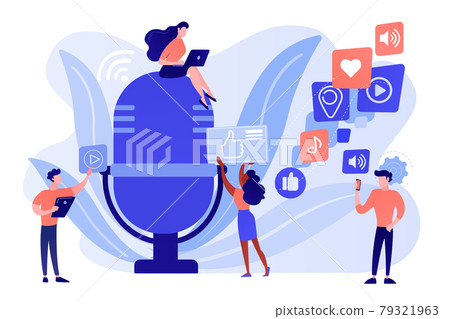 Podcast content concept vector illustration 79321963