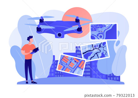 Aerial photography concept vector illustration 79322013