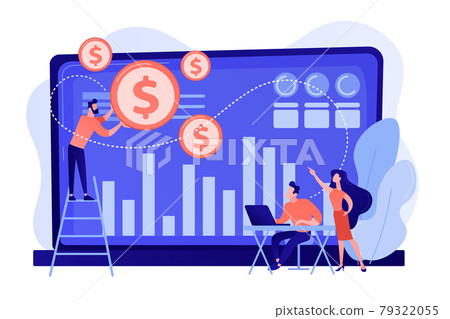 Data monetization concept vector illustration. 79322055