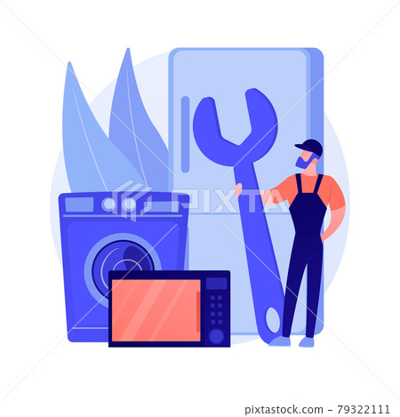 Repair of household appliances abstract concept vector illustration. 79322111