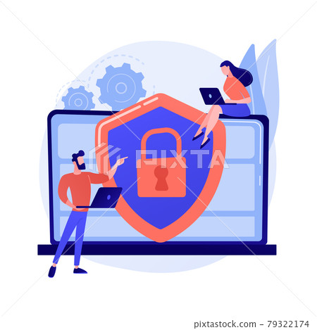 Cyber security risk management abstract concept vector illustration. Cyber security risk management abstract concept vector illustration. 79322174