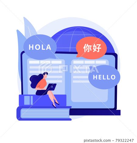 Language translation abstract concept vector illustration. 79322247