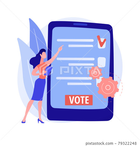 Electronic voting abstract concept vector illustration. 79322248