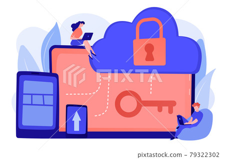Cloud computing security concept vector... - Stock Illustration ...