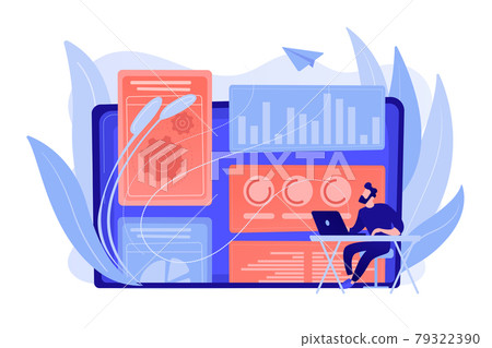 Attribution modeling concept vector illustration. 79322390