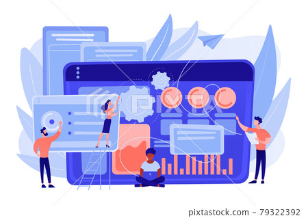 SEO analytics team concept vector illustration. 79322392