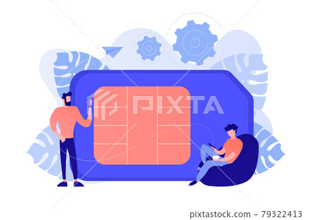 Mobile phones card concept vector illustration. 79322413