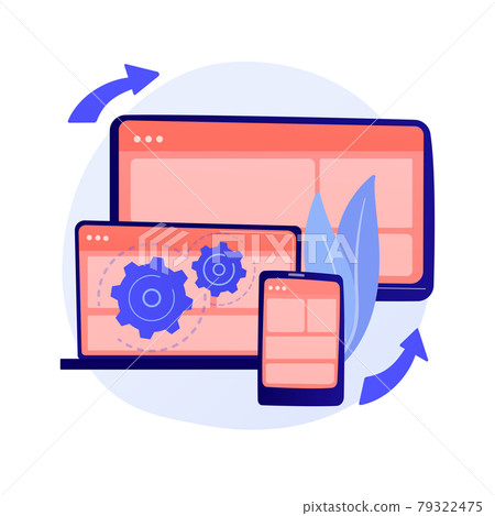 Web Page visualization vector concept metaphor Web Page visualization vector concept metaphor 79322475