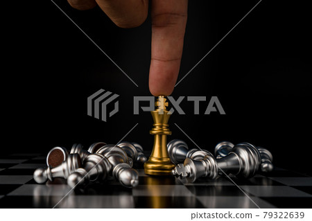 chess board game in competition play, Ideas business success concept 79322639