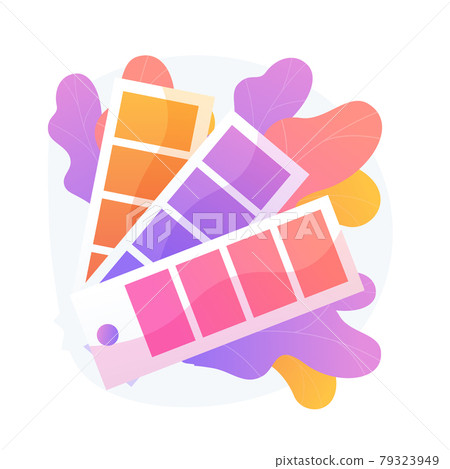Colors swatches palette vector concept metaphor. 79323949