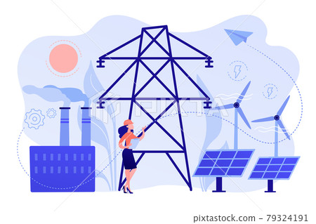 Alternative energy concept vector illustration. Alternative energy concept vector illustration. 79324191