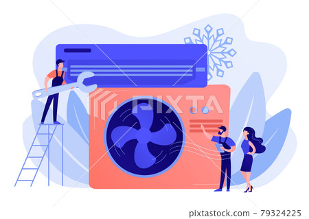 Air conditioning and refrigeration services concept vector illustration 79324225