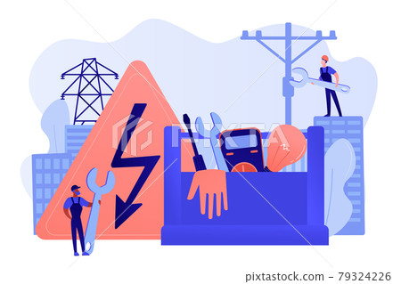 Electrician services concept vector illustration Electrician services concept vector illustration 79324226