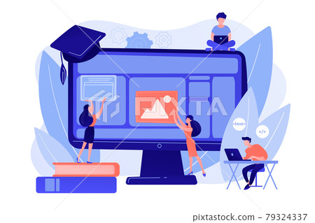 Web development courses concept vector illustration Web development courses concept vector illustration 79324337