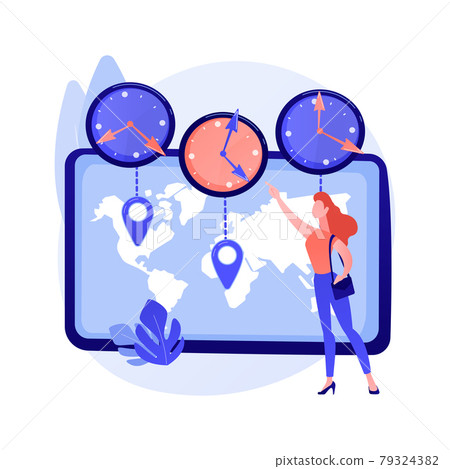 Time zones abstract concept vector illustration. Time zones abstract concept vector illustration. 79324382