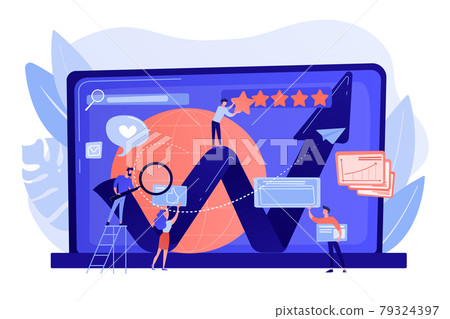 Online reputation management concept vector illustration 79324397
