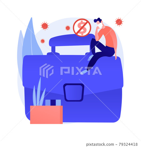 Unemployment abstract concept vector illustration. 79324418