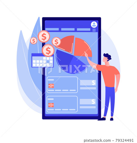 Mobile expense management abstract concept vector illustration. Mobile expense management abstract concept vector illustration. 79324491