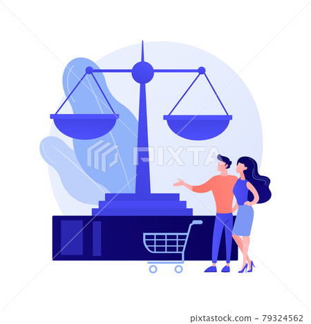 Consumer law abstract concept vector illustration. 79324562