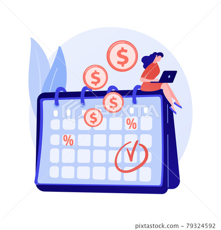 Interest on deposit vector concept metaphor. 79324592
