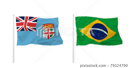 Flags of Brazil and the Republic of Fiji Flags of Brazil and the Republic of Fiji 79324790