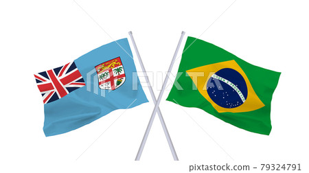 Flags of Brazil and the Republic of Fiji Flags of Brazil and the Republic of Fiji 79324791