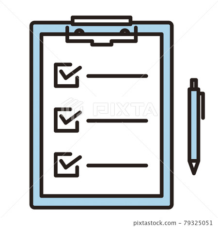 簡單圖示 向剪貼板添加複選標記 79325051