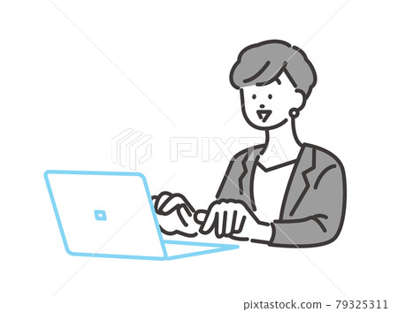 職業女性形象插畫矢量素材微笑辦公桌工作 職業女性形象插畫矢量素材微笑辦公桌工作 79325311