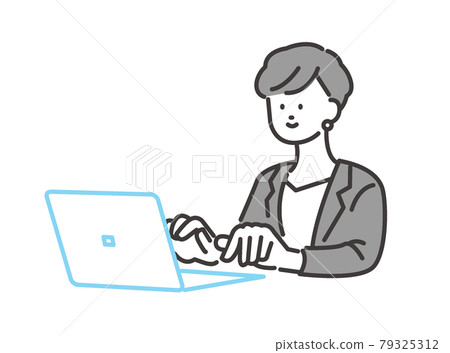 職業女性形象插畫矢量素材案頭工作 職業女性形象插畫矢量素材案頭工作 79325312