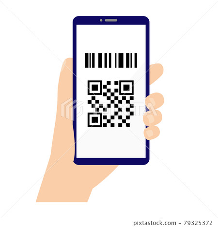 Barcode screen smartphone cashless payment Barcode screen smartphone cashless payment 79325372