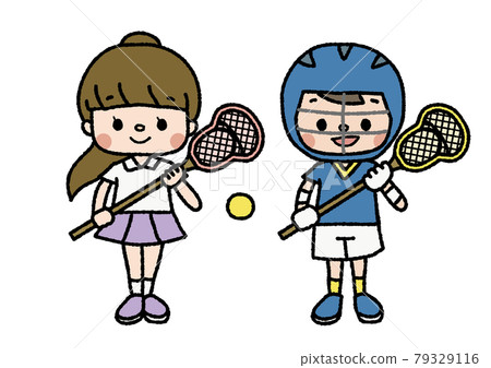 Illustration of lacrosse members Lessons, club activities, hobbies Color Illustration of lacrosse members Lessons, club activities, hobbies Color 79329116