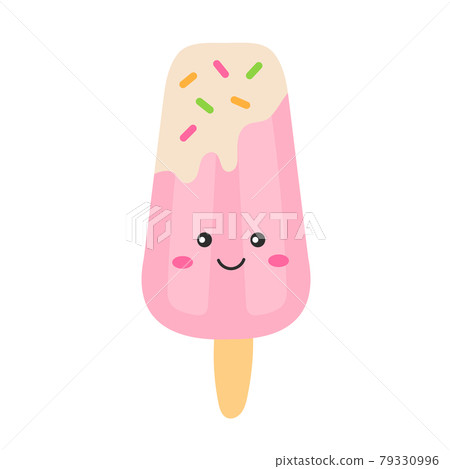 Ice cream pink popsicle 79330996