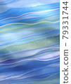 Alcohol ink blue striped background material 79331744