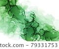 Alcohol ink art green background material 79331753