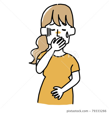 Pregnant woman with morning sickness Pregnant woman with morning sickness 79333266