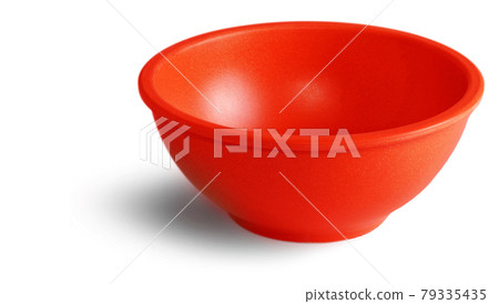 Clay saucer for products on a white background 79335435