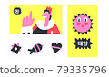 playing cards modern vector illustration, smartphone sticker 79335796