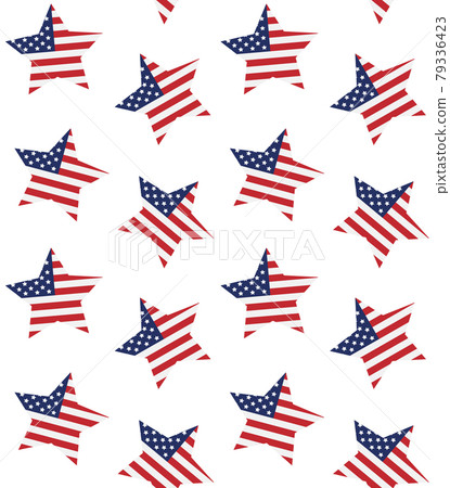 Vector seamless pattern of American USA flag star 79336423