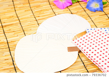 Japanese summer fan and towel Japanese summer fan and towel 79336702