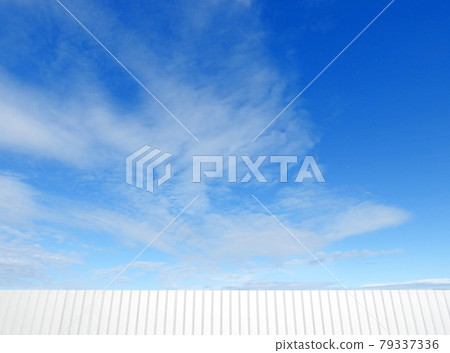 Composition to make a fence with the blue sky Composition to make a fence with the blue sky 79337336