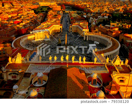 Evening view from Vatican St. Peter's Basilica 1 79338120