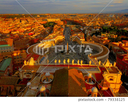 Evening view from Vatican St. Peter's Basilica 1 79338125