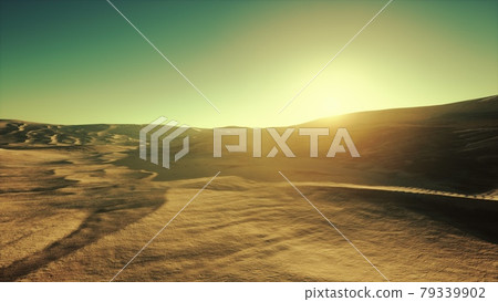 Beautiful sand dunes in the Sahara desert 79339902