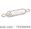 Print-style wooden rolling pin 79340049