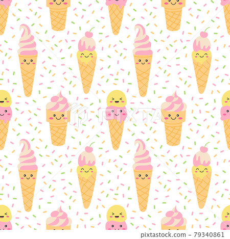 Ice cream seamless pattern Ice cream seamless pattern 79340861