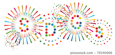 Illustration of fireworks in SDGs image Illustration of fireworks in SDGs image 79340906